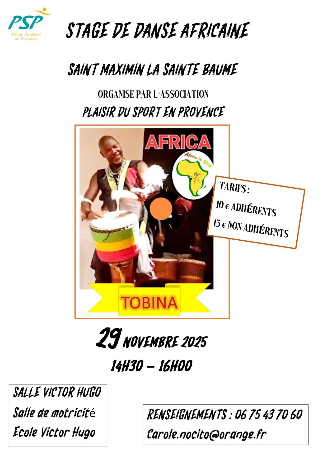 Affiche danse africaine